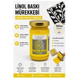 Sarı Linol Mürekkebi 100 Ml 1 Adet Lutart Linol Baskı Boya Mürekkebi Blok Baskı Sanat Su Bazlı Matbaa Mürekkebi Hobi