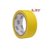 Sarı Maskeleme Bandı Kağıt Bant En:38mm Boy:25mt Sarı