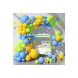 Sari Mavi Yeşil Tonlarinin Birleşimi Lük Balon Set