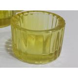 Sarı Mini Cam Kase, Lokumluk Reçellik Tealight Mumluk, 5.5x3.5 cm, 1 Adet