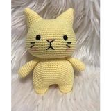 Sarı Miniş Pisi Uyku Arkadaşı Amigurumi Organik Oyuncak
