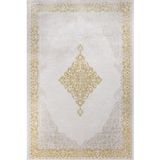 Sarı Oryantal Modern Geometrik Etnik Eskitme Desenli Boho Makinada Yıkanabilir Hafif Hav Toz Vermez Leke Tutmaz Kaymaz Taban Dijital Makine Baskı Halı Oturma Odası Salon Yolluk Koridor Mutfak Halısı