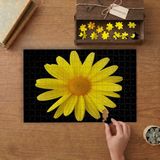 Sarı Papatya - Yakın Çekim Çiçek Tasarımı 240 Parça Ahşap Puzzle Ahşap Kutuda MP02666