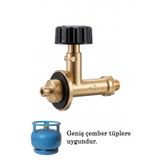 Sarı Pirinç Geniş Çember Piknik Tüp Uyumlu Musluk Tüp Vanası Başlığı