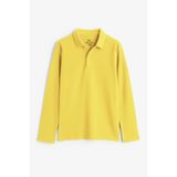 Sarı Polo Yaka Basic Uzun Kollu Erkek Çocuk T-Shirt - 11170