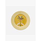 Sarı Porselen Pasta Tabağı 17 cm