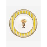Sarı Porselen Pasta Tabağı 19 cm