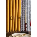 Sarı Rengi Pilesiz Ekstraforlu Düz Dikim Fon Perde Tek Kanat 12478 lntdz, 200 x 280