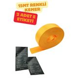 Sarı Renk Emniyet Kemeri 15Mt. (Etiket Hediyeli)