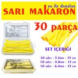 SARI RENKLİ ISI İLE DARALAN MAKARON WOER 30 Parça 3.2-4.8-6.4mm