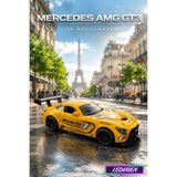 Sarı Renkli Mercedes Amg GT3 1/24 Diecast Koleksiyon Maket Model Araba