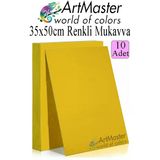 Sarı Renkli Mukavva 35X50 Cm 10 Adet 1 Paket Renkli Sert Karton 1.0 Mm Anasınıfı Hobi Etkinlik Okul Öncesi Elişi