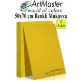 Sarı Renkli Mukavva 50X70 Cm 5 Adet 1 Paket Renkli Sert Karton 1.0 Mm Anasınıfı Hobi Etkinlik Okul Öncesi Elişi