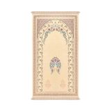 Sarı Sarmaşık Desen Kabartmalı Özel Dokuma Seccade