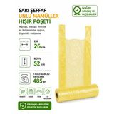 Sarı Şeffaf Hışır Atlet Poşet 26 X 56 Cm - Rulo Market, Manav Ve Fırın Poşeti