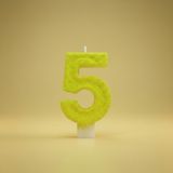 Sarı Simli Pasta Mumu Doğum günü mum 1 yaş (5)