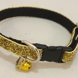 SARI SİMLİ ŞERİTLİ 1 CM KİLİT TOKALI KLASİK KEDİ TASMASI
