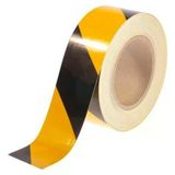 Sarı Siyah Reflektif Bant 50Mm X 46Mt Reflektör İkaz Şeridi Kendinden Yapışkanlı