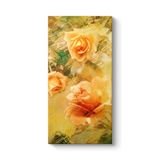Sarı Soyut Güller Tablosu 60 x 120