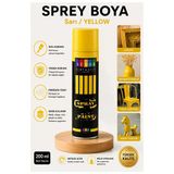 Sarı Sprey Boya 200 Ml 1 Adet Südor Hızlı Kuruyan Renkli Profesyonel Canlı Renk Ahşap Plastik Demir Metal Porselen Cam