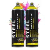 Sarı Sprey Boya 200 ml 2 Adet Hızlı Kuruyan Profesyonel Ahşap Plastik Demir Metal Cam Porselen Duvar Renkli