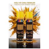 Sarı Sprey Boya 200 Ml 2 Adet Südor Hızlı Kuruyan Renkli Profesyonel Canlı Renk Ahşap Plastik Demir Metal Porselen