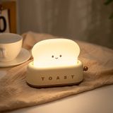 Sarı Tost Gece Lambası Şarjlı & Pilli Sevimli Led Işık,hediyelik Led Lamba Sarı