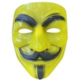 SARI VANDETA MASKESİ KORKU MASKESİ CADILAR BAYRAMI MASKESİ VANDETA KOSTÜM AKSESUARLARI MASKESİ
