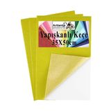 Sarı Yapışkanlı Keçe 35X50 Cm 3 Adet 2.0 Mm Kendinden Yapışkanlı Renkli Hobi Keçesi Elişi Keçe Kumaşı Anasınıfı