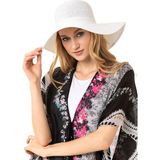 Saria Moda Geniş Hasır Şapka - Standart - Yeşil