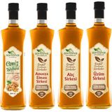 Sarıbahçe Doğal Fermantasyon 4'lü Sirke Paketi - 500 ml