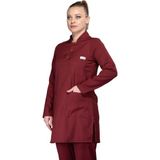 Sarıçiyil Tekstil Bordo Tesettür Hastane Forması (Kadın Tek Üst) - XS