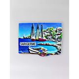 Sarıgerme Polyester Kabartmalı Magnet 7 Cm X 5 Cm Dekoratif Hediyelik Buzdolabı Süsü (Kod:1731)