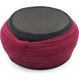 Sarıkhane Fileli Sarık – Bordo Kumaş – Siyah Takke – Yuvarlak Sarım – Fileli – 5 Metre - 54 cm