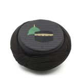 Sarıkhane Hac Umre Sarığı – Siyah Kumaş - Siyah Takke - Çapraz Sarım - Mekke-Medine -7 metre (56 Cm)