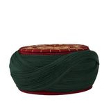 Sarıkhane Talebe Sarığı - Yeşil Kumaş - Bordo Takke - Çapraz Sarım - Kuş Gözlü - 7 metre (59 Cm)