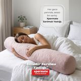 Sarılma Yastığı, Uyku Yastığı, Bacak Arası Yastık Silindir 150 x 20(Pembe) - Çok Renkli