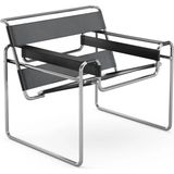 Sarıoğlu Mobilya Wassily Chair Metal Iskelet Siyah Deri Berjer Koltuk – Modern & Ikonik Tasarım