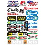 Sarissa Araba, Motosiklet, Bisiklet, Kask Sponsor Sticker Seti, Çıkartma Etiketi A8032 Model