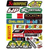 Sarissa Araba, Motosiklet, Bisiklet, Kask Sponsor Sticker Seti, Çıkartma Etiketi A8037 Model
