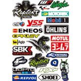 Sarissa Araba, Motosiklet, Bisiklet, Kask Sponsor Sticker Seti, Çıkartma Etiketi A8041 Model