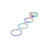 SARİSSA BİSİKLET Bisiklet Furş Spacer 5'li Paket Rainbow Furş Takımı Yüzüğü Gidon Spacer Oil Slick 5 ADET Set