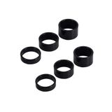 SARİSSA BİSİKLET Bisiklet Furş Spacer 6'lı Paket (3/5/8/10/15/20mm) Siyah Furş Takımı Yüzüğü Gidon
