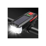 SARİSSA BİSİKLET Güneş Enerjili Usb Şarjlı Bisiklet Lambası Solar Fener Ön Far Işık Aydınlatma Kornalı Kırmızı