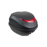 SARİSSA BİSİKLET REXX 33 Litre Sırt Dayamalı Karbon Desen Motosiklet Bisiklet E-bike Topcase Arka Çanta Siyah