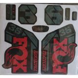 Sarissa Fox 36 Bisiklet Maşa Etiketi, Kask Sticker Seti, Çıkartma Etiketi Kırmızı
