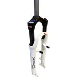 Sarissa Sr Suntour XCR 26" Jant Kilitlenebilir Bisiklet Maşası 1-1/8 QR Amortisörlü Maşa V-fren Disk Fren Beyaz