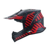Sarissa SWAY 618 Alert Çocuk Cross Kaskı Bisiklet Motosiklet Enduro Kask XL Beden Siyah Kırmızı Çocuk Kaskı