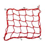 Sarissa TEX 2010 Ahtapot Motosiklet Kancalı Kask Filesi Evrensel Kask Filesi Plastik Kancalı 40 X 40 Cm Kırmızı