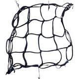 Sarissa TEX 2010 Ahtapot Motosiklet Kancalı Kask Filesi Evrensel Kask Filesi Plastik Kancalı 40 X 40 Cm Siyah